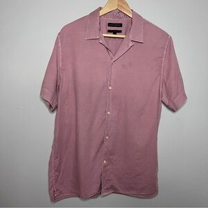 Banana Republic Mauve Men’s Casual Button Down Shirt 100% Cotton Size Medium EUC